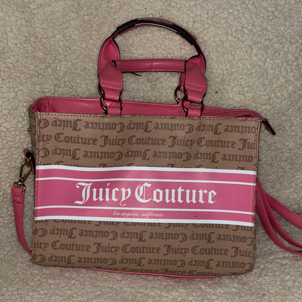 Juicy Couture Pink and Brown Bag